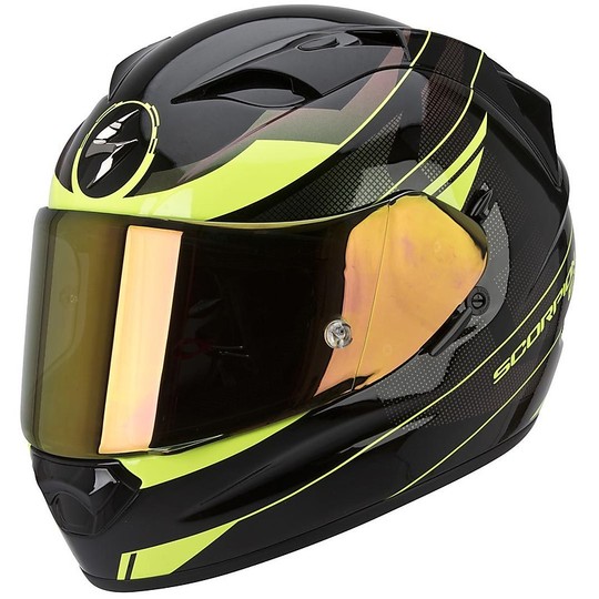Integral Motorcycle Helmet Scorpion Exo-1200 Air Fulmen Black Yellow