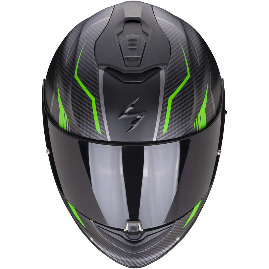 Integral Motorcycle Helmet Scorpion EXO-1400 AIR FORTUNA Matt Black Green