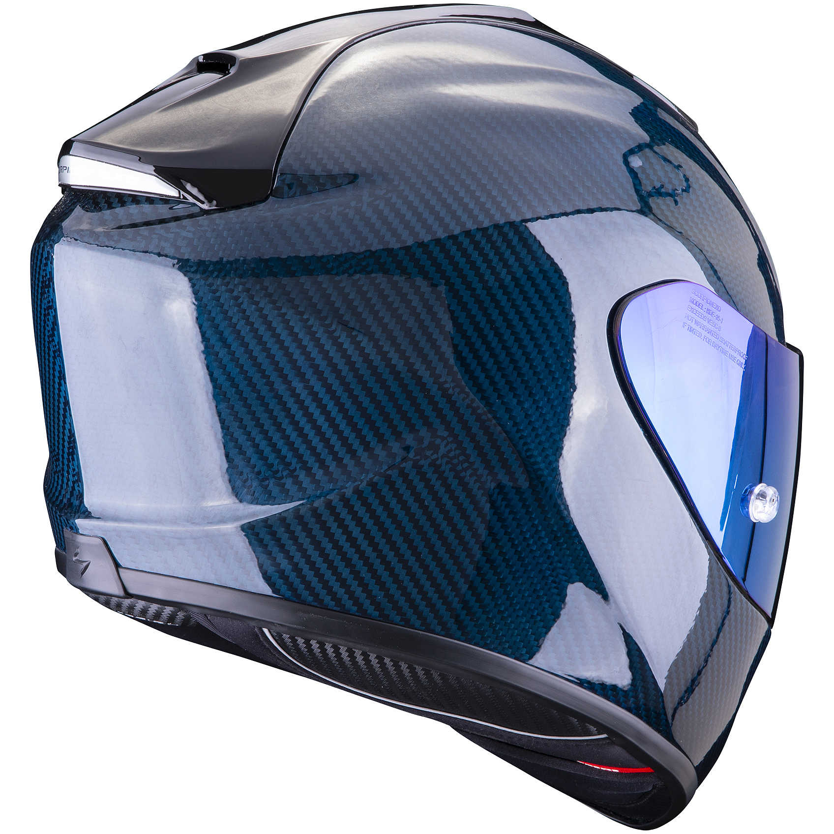 Integral Motorcycle Helmet Scorpion EXO-1400 CARBON AIR SOLID Blue