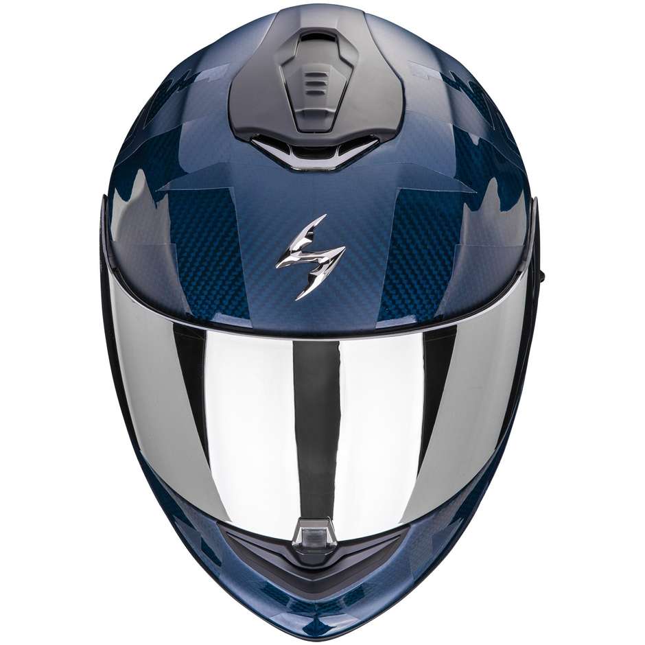 Integral Motorcycle Helmet Scorpion EXO-1400 EVO CARBON AIR CEREBRO Blue
