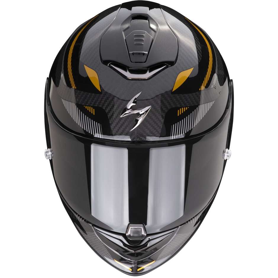 Integral Motorcycle Helmet Scorpion EXO-1400 EVO CARBON AIR KYDRA Black Gold