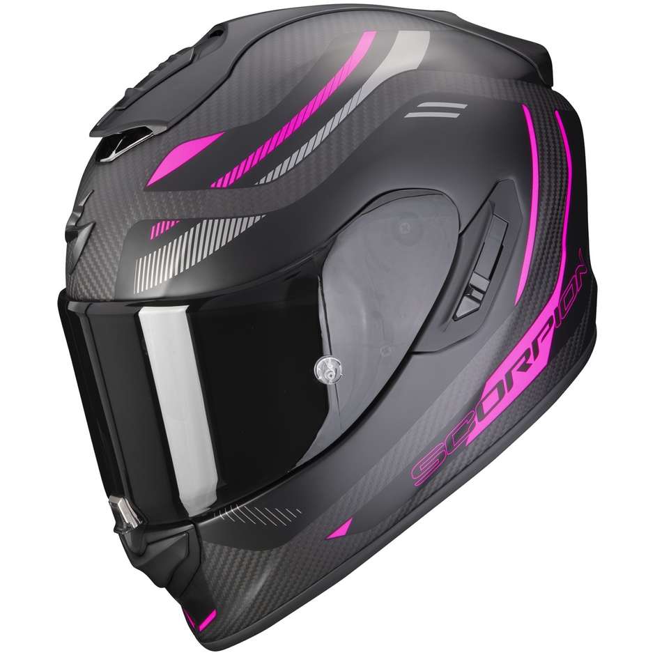 Integral Motorcycle Helmet Scorpion EXO-1400 EVO CARBON AIR KYDRA Matt Black Pink