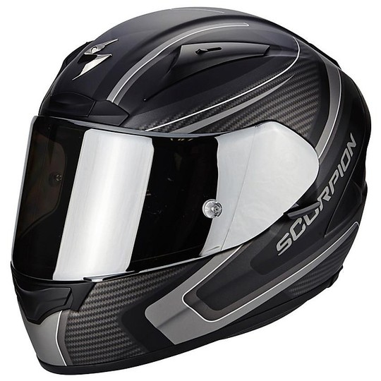 Integral Motorcycle Helmet Scorpion Exo-2000 Carbon White Black Gray