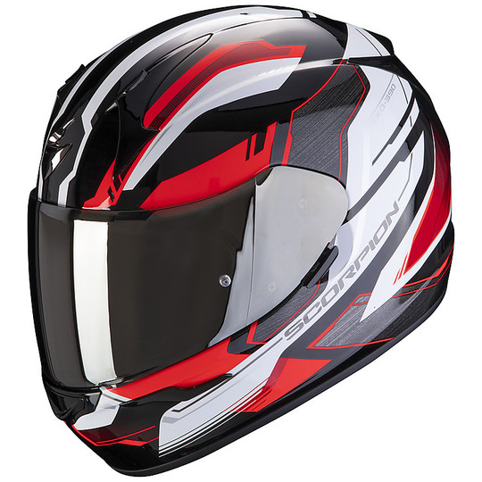Integral Motorcycle Helmet Scorpion EXO 390 BOOST Black White Red
