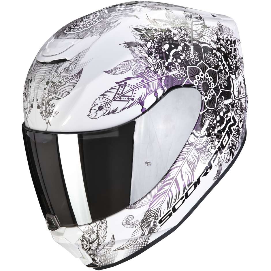 Integral Motorcycle Helmet Scorpion EXO-391 DREAM White Chameleon