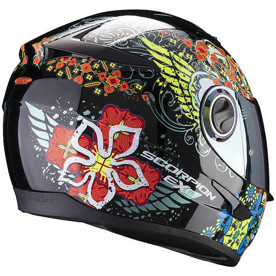 Integral Motorcycle Helmet Scorpion EXO 490 DIVINA Black Red Blue Chameleon