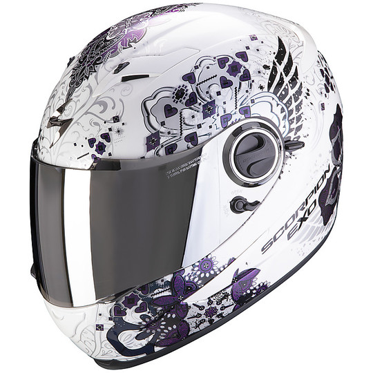 Integral Motorcycle Helmet Scorpion EXO 490 DIVINA Chameleon White