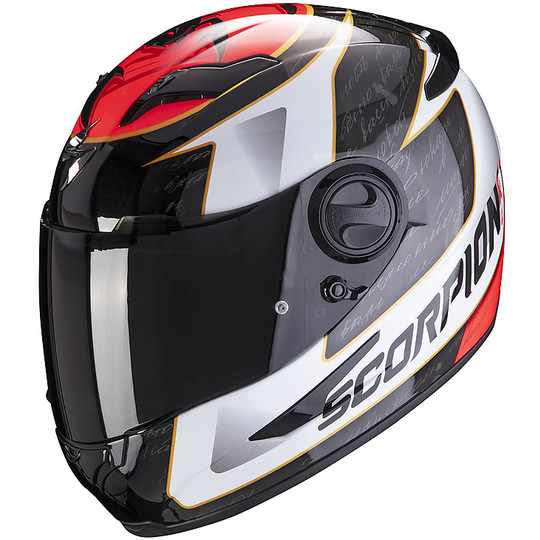 Integral Motorcycle Helmet Scorpion EXO 490 TOUR White Red