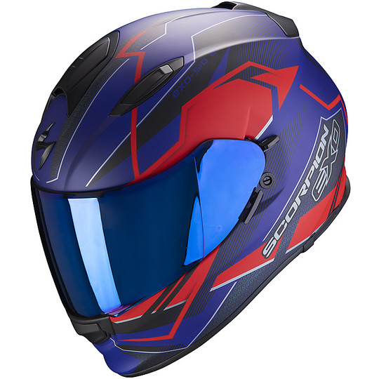 Integral Motorcycle Helmet Scorpion EXO 510 Air BALT Blue Red Matt