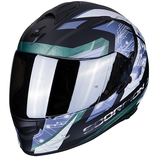 Integral Motorcycle Helmet Scorpion EXO 510 Air CLARUS Matte Black Silver