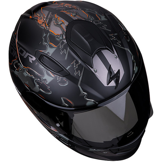 Integral Motorcycle Helmet Scorpion EXO 510 Air LIKID Matte Black Orange