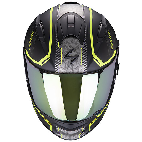 Integral Motorcycle Helmet Scorpion EXO 510 Air OCCULTA Matt Black Yellow Fluo