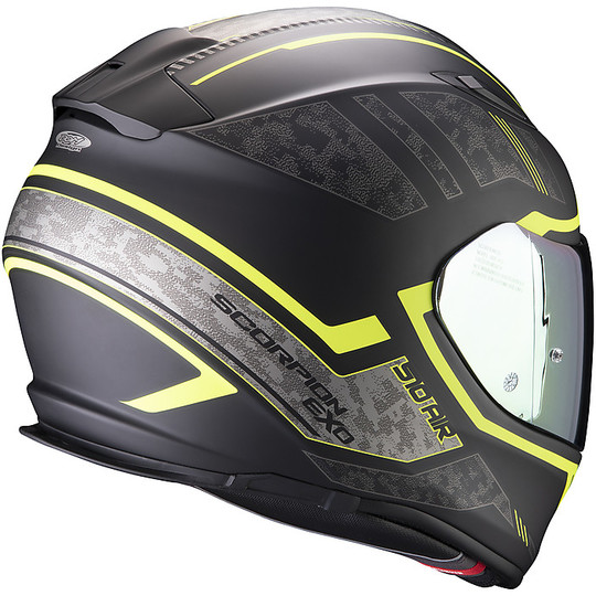 Integral Motorcycle Helmet Scorpion EXO 510 Air OCCULTA Matt Black Yellow Fluo