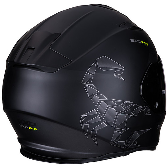 Integral Motorcycle Helmet Scorpion EXO 510 Air PIQUE Matt Black Silver