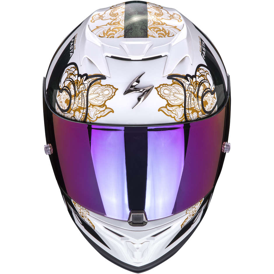 Integral Motorcycle Helmet Scorpion EXO-520 AIR FASTA White Camaleon