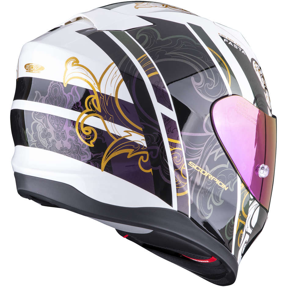 Integral Motorcycle Helmet Scorpion EXO-520 AIR FASTA White Camaleon