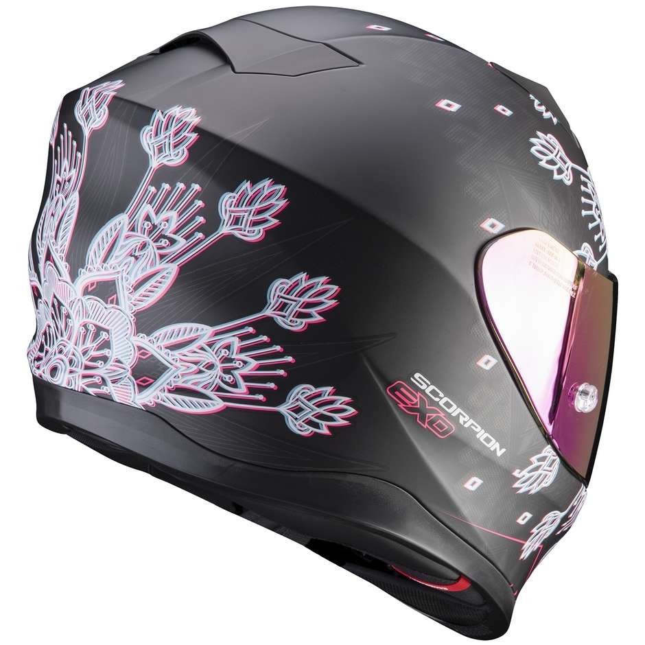 Integral Motorcycle Helmet Scorpion EXO-520 AIR TINA Matt Black Silver