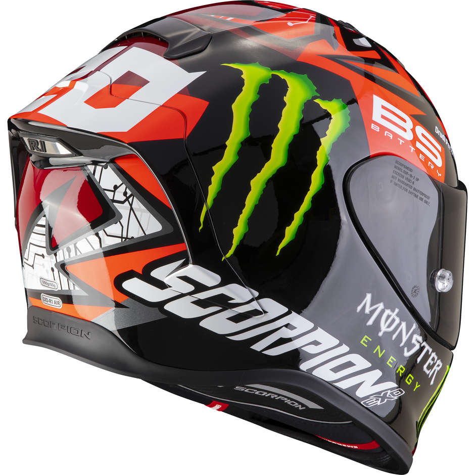 Integral Motorcycle Helmet Scorpion EXO-R1 AIR FABIO MONSTER Replica Red