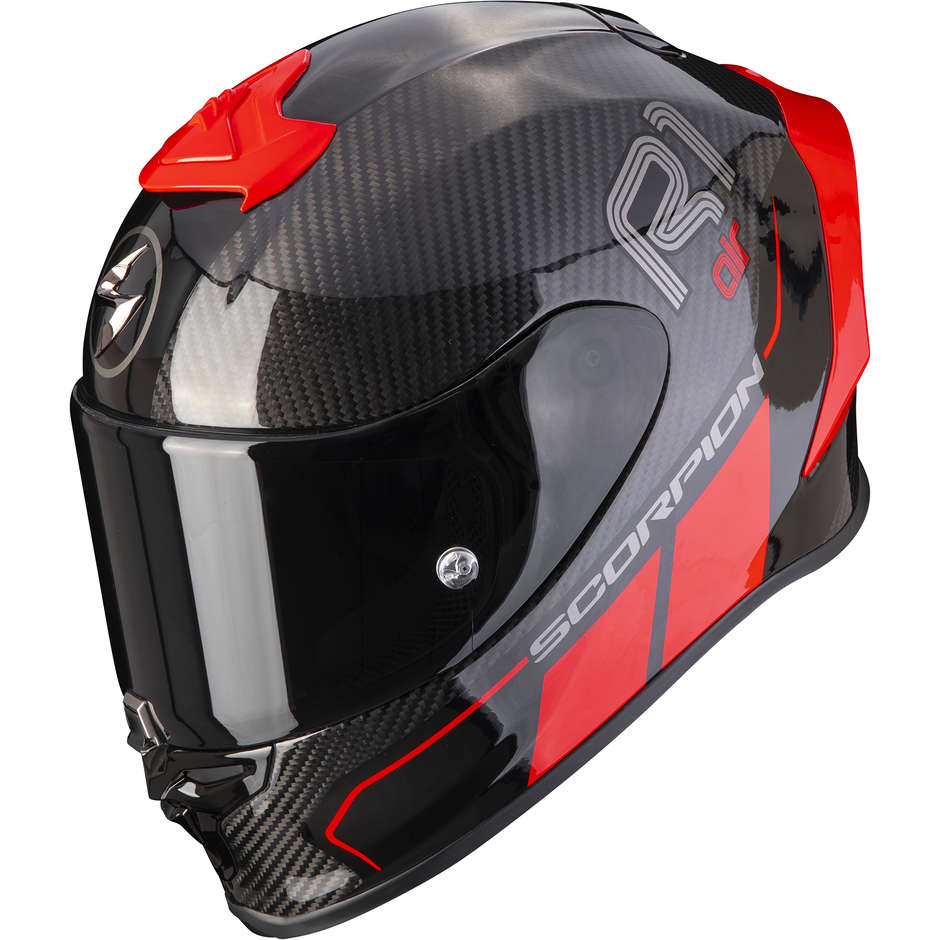 Integral Motorcycle Helmet Scorpion EXO-R1 CARBON AIR CORPUS II Red