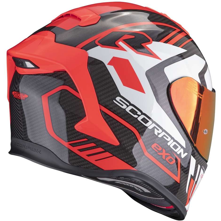 Integral Motorcycle Helmet Scorpion EXO-R1 EVO CARBON AIR SUPRA Black Red