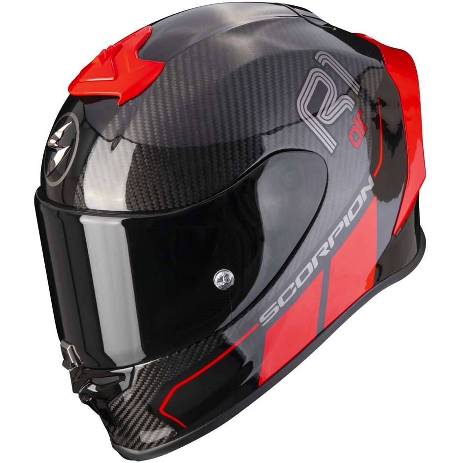 Integral Motorcycle Helmet Scorpion EXO-R1 EVO CARBON CORPUS II Red
