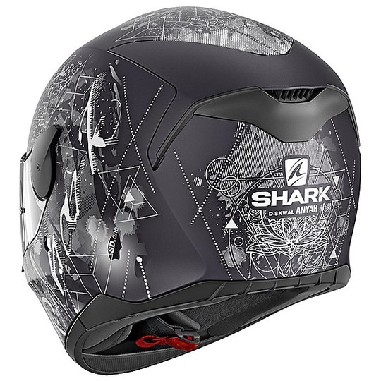 Integral Motorcycle Helmet Shark D-SKWAL ANYAH Black Anthracite Matt