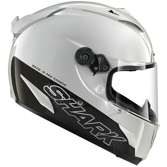Integral Motorcycle Helmet Shark Race-R PRO CARBON Blank White