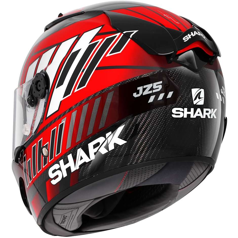 Integral Motorcycle Helmet Shark RACE-R PRO CARBON ZARCO SPEEDBLOCK Red White