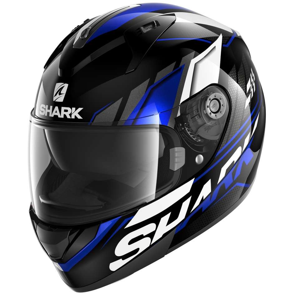 Integral Motorcycle Helmet Shark RIDILL 1.2 PHAZ Black Blue White