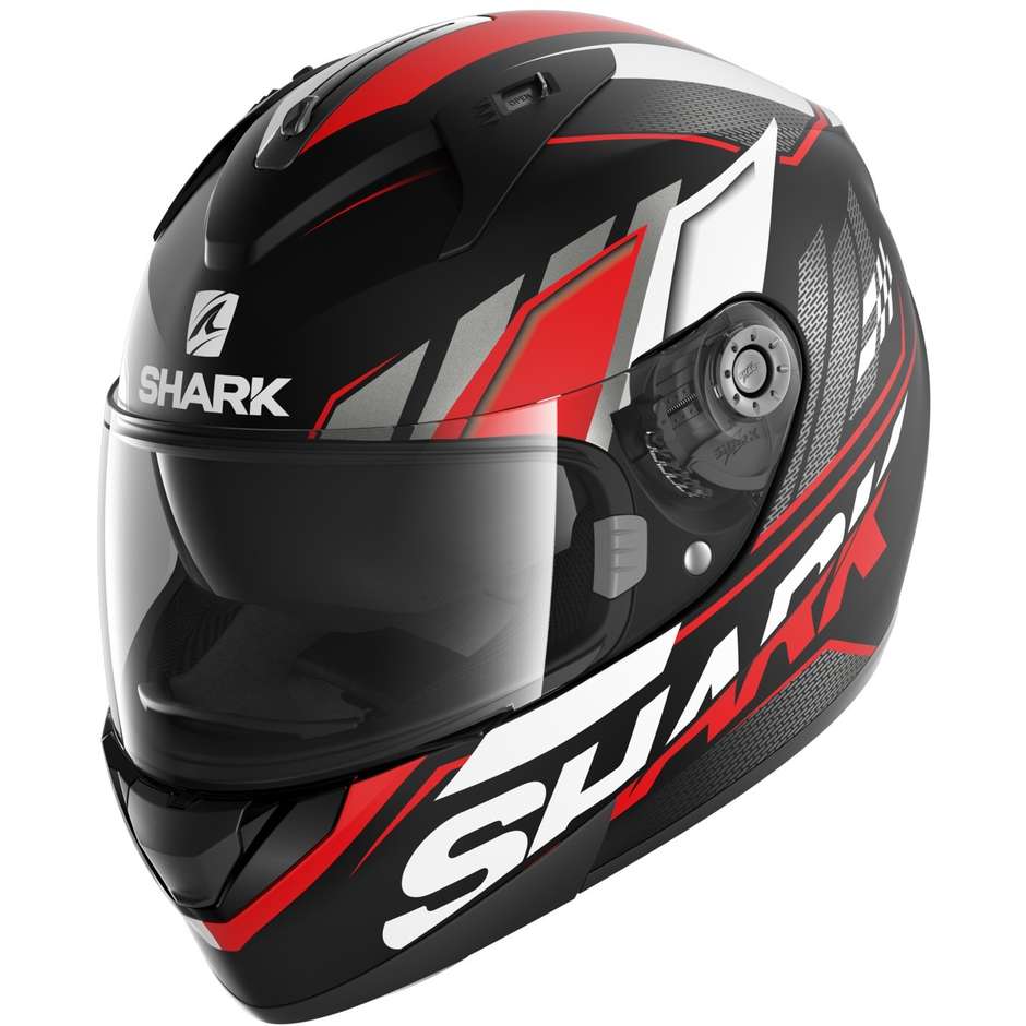 Integral Motorcycle Helmet Shark RIDILL 1.2 PHAZ Black Red White