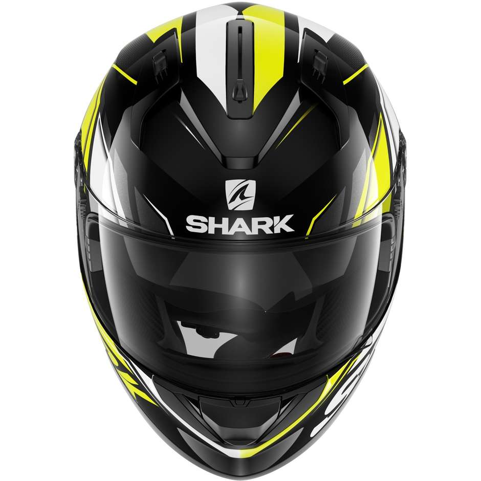 Integral Motorcycle Helmet Shark RIDILL 1.2 PHAZ Black Yellow White