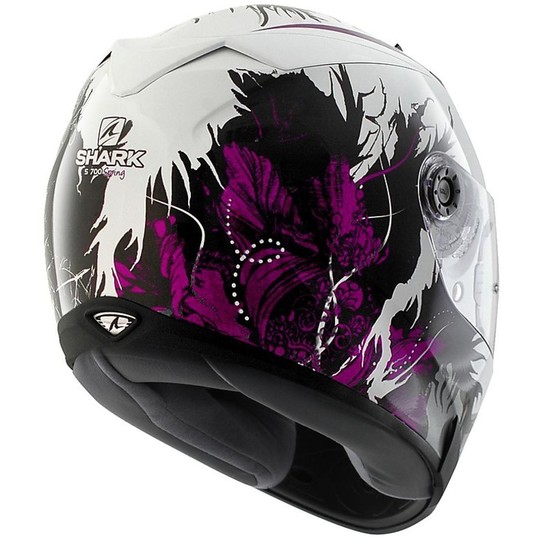 Integral Motorcycle Helmet Shark S700 PINLOCK SPRING Black White Pink