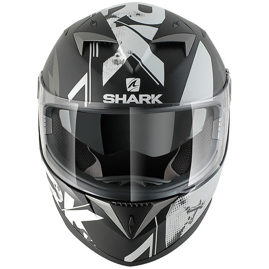 Integral Motorcycle Helmet Shark S700 PINLOCK TRAX White Grey Matte