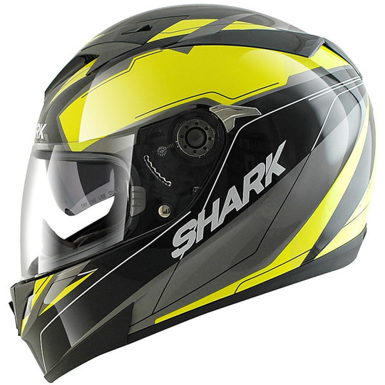 Integral Motorcycle Helmet Shark S700 S700 PINLOCK PINLOCK LAB Black yellow HI-VISION