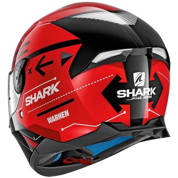 Integral Motorcycle Helmet Shark SKWAL 2 WARHEN Black Red