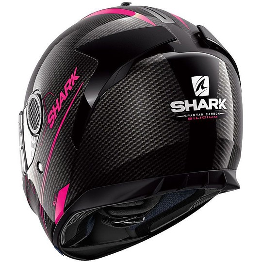 Integral Motorcycle Helmet Shark SPARTAN CARBON 1.2 SILICIUM Anthracite Pink