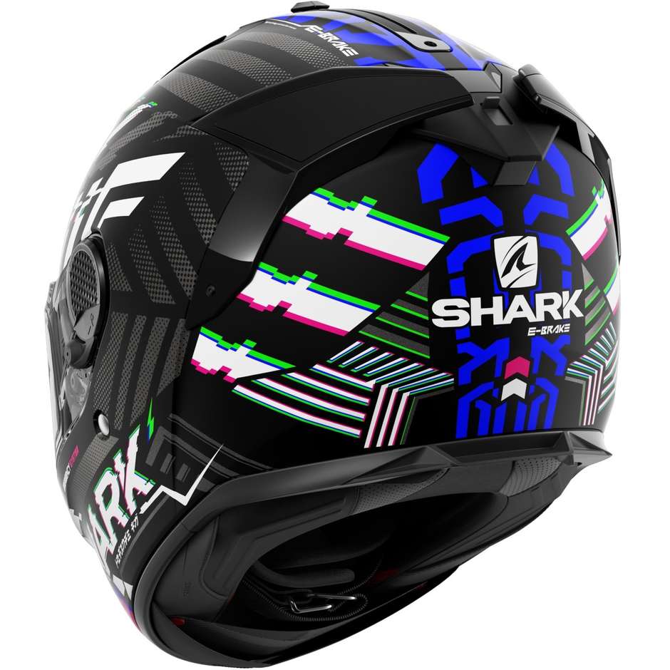 Integral Motorcycle Helmet Shark SPARTAN GT BCL. MICR. E-BRAKE Black Blue Anthracite