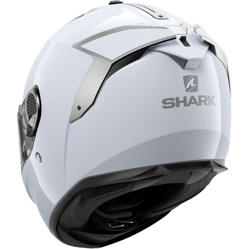 Integral Motorcycle Helmet Shark SPARTAN GT BCL. MICR. Glossy White Gray Blank