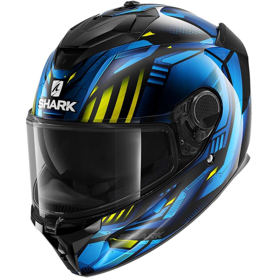 Integral Motorcycle Helmet Shark SPARTAN GT BCL. MICR. REPLIKAN Black Chrome Blue