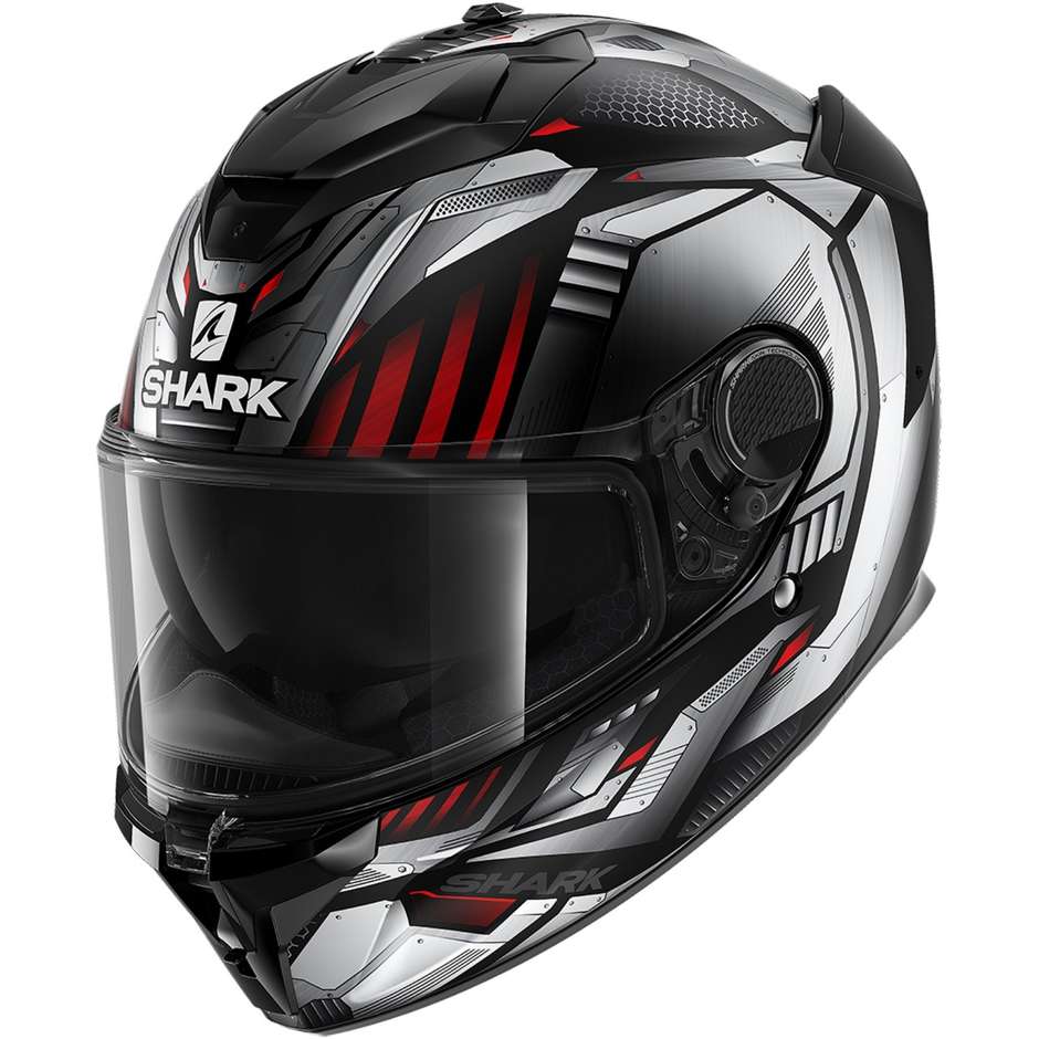 Integral Motorcycle Helmet Shark SPARTAN GT BCL. MICR. REPLIKAN Black Chrome Grey