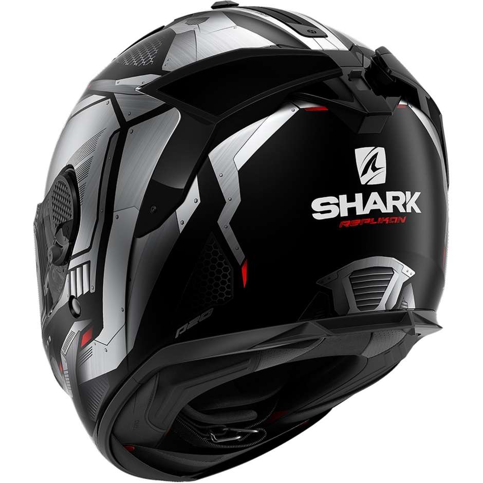 Integral Motorcycle Helmet Shark SPARTAN GT BCL. MICR. REPLIKAN Black Chrome Grey