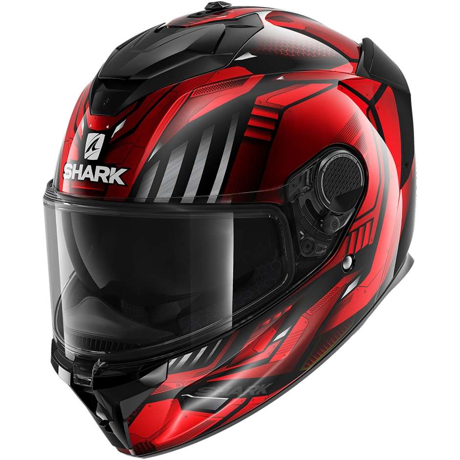 Integral Motorcycle Helmet Shark SPARTAN GT BCL. MICR. REPLIKAN Black Chrome Red