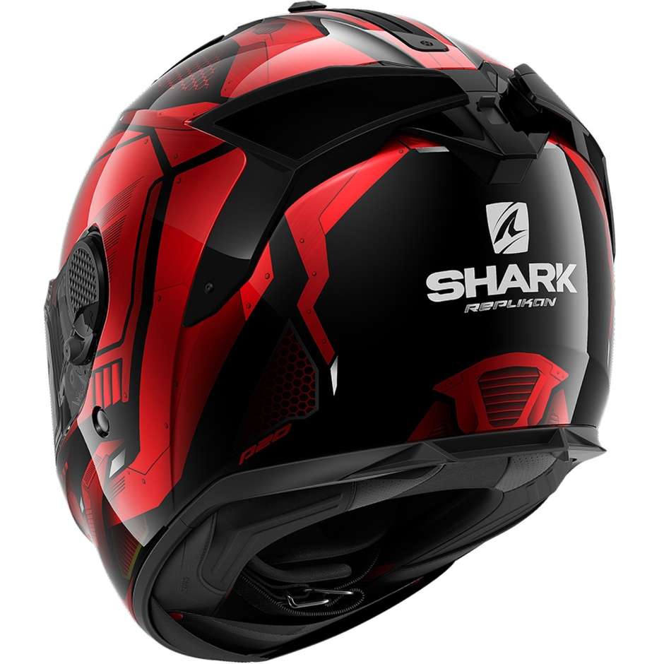 Integral Motorcycle Helmet Shark SPARTAN GT BCL. MICR. REPLIKAN Black Chrome Red