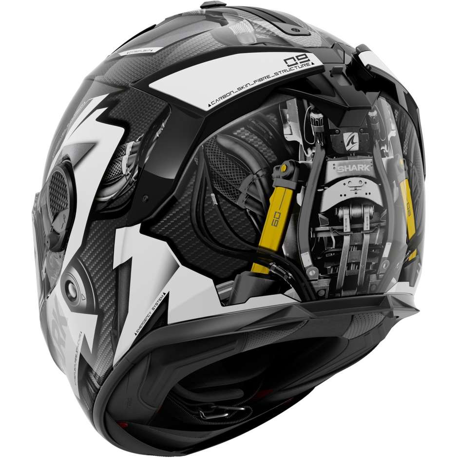 Integral Motorcycle Helmet Shark SPARTAN GT CARBON URIKAN Anthracite White