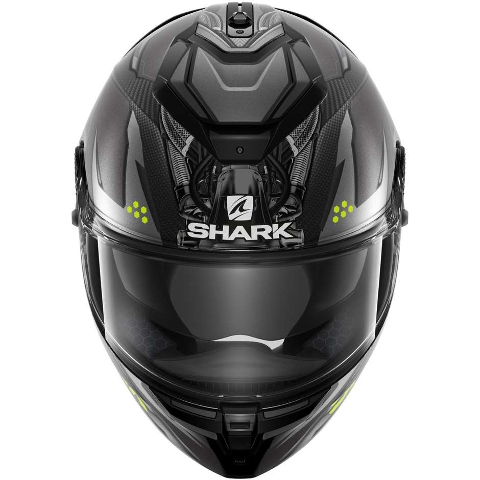 Integral Motorcycle Helmet Shark SPARTAN GT CARBON URIKAN Anthracite Yellow