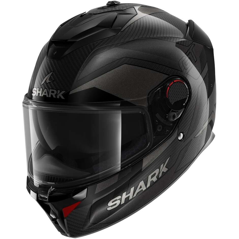 Integral Motorcycle Helmet Shark SPARTAN GT PRO RHYTHM CARBON Carbon Anthracite Chrome
