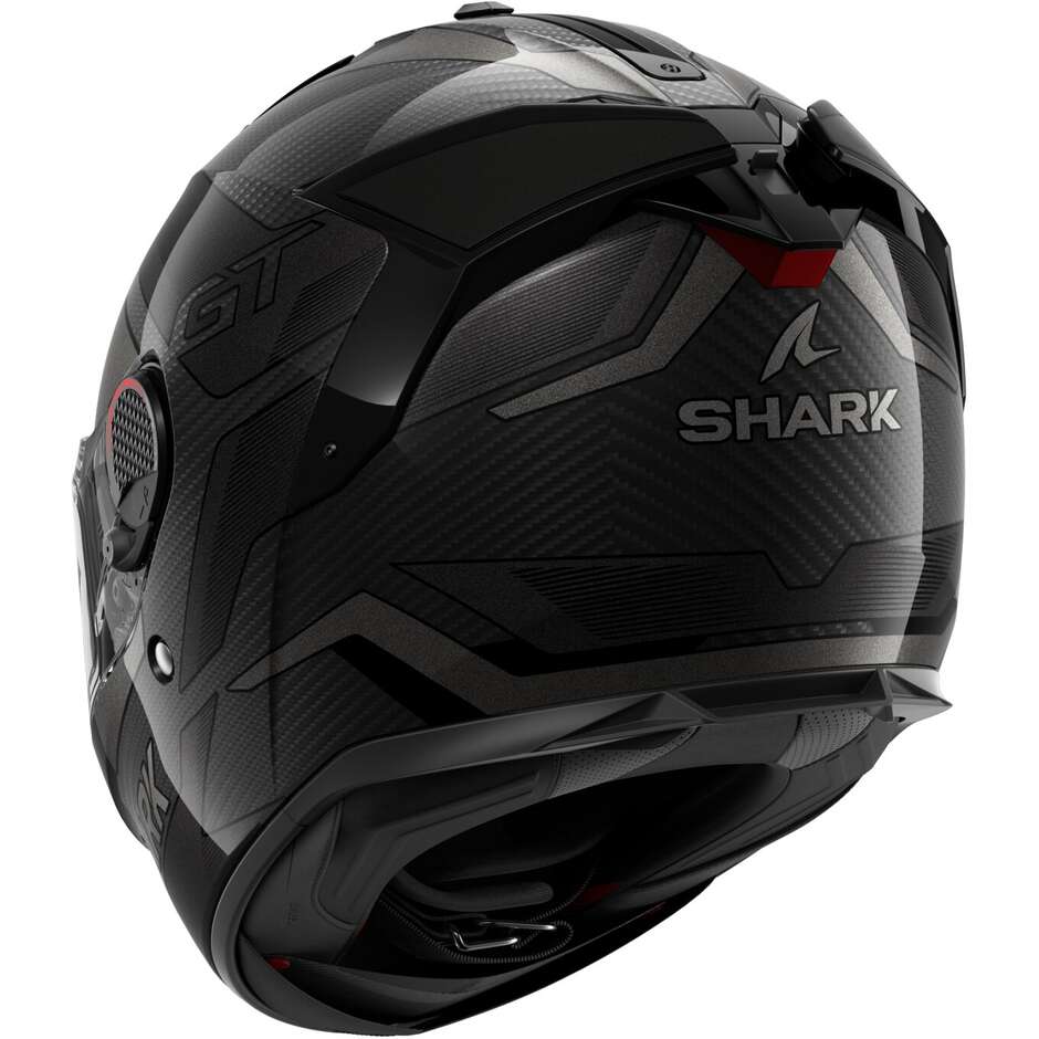 Integral Motorcycle Helmet Shark SPARTAN GT PRO RHYTHM CARBON Carbon Anthracite Chrome