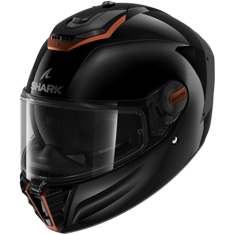 Integral Motorcycle Helmet Shark SPARTAN RS Blank SP Black Cupper Black