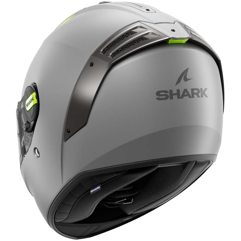 Integral Motorcycle Helmet Shark SPARTAN RS Blank SP Gray Yellow Matt