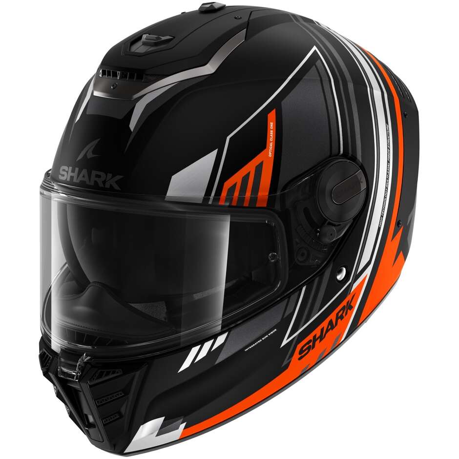 Integral Motorcycle Helmet Shark SPARTAN RS BYHRON Matt Black Orange Chrome